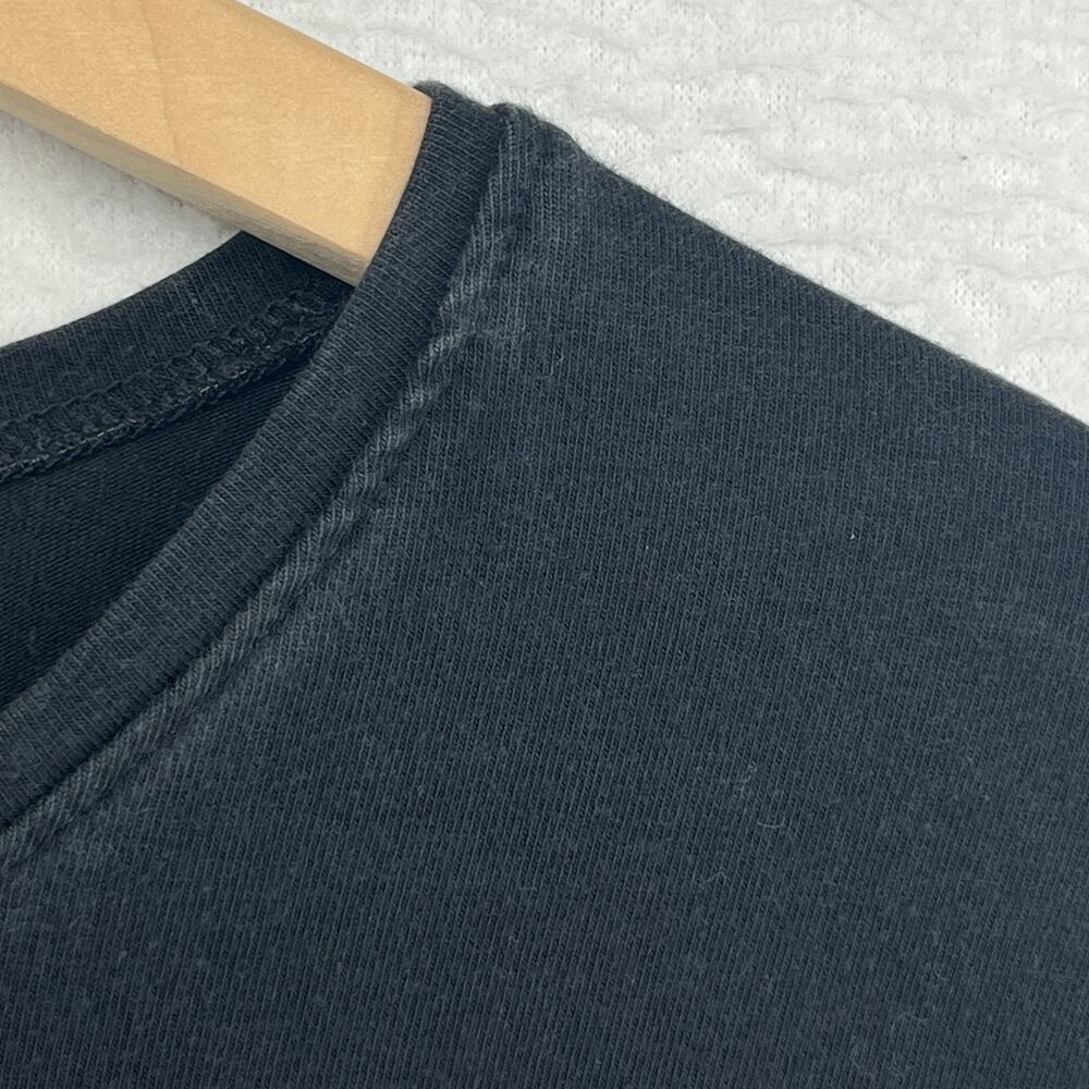EILEEN FISHER Top L Organic Cotton Stretch Jersey Long Sleeve Washed Black USA - Picture 4 of 9